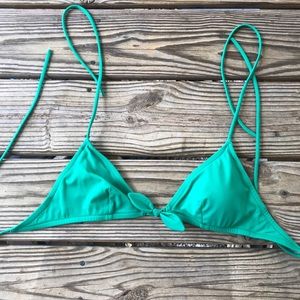 Victoria’s Secret bathing suit top, M, green